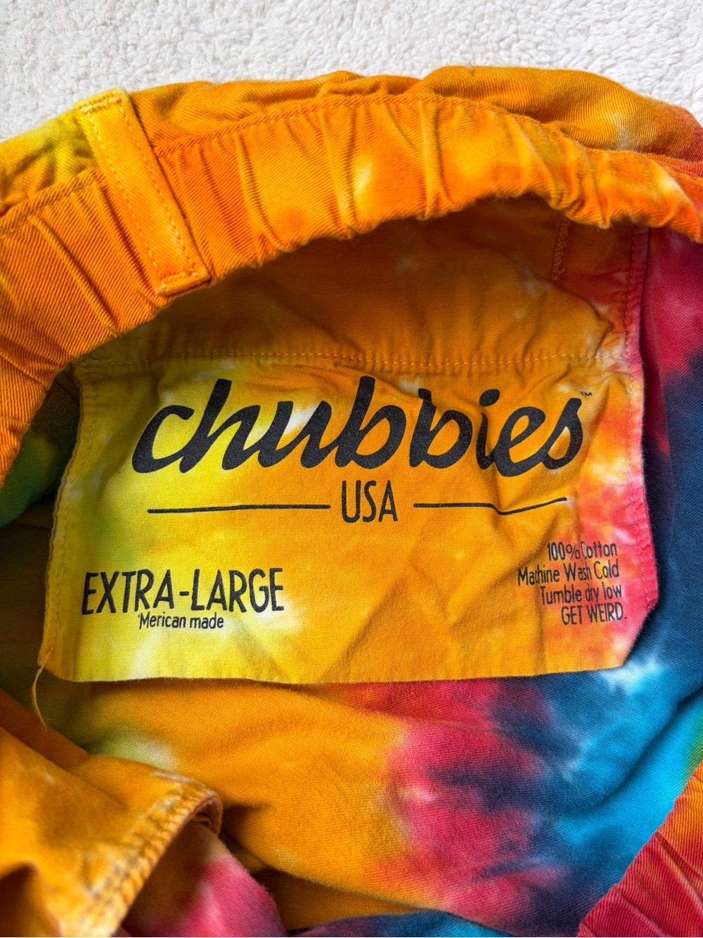chubbies Multicolor Tie-Dye Shorts Men Size XL - Picture 6 of 6